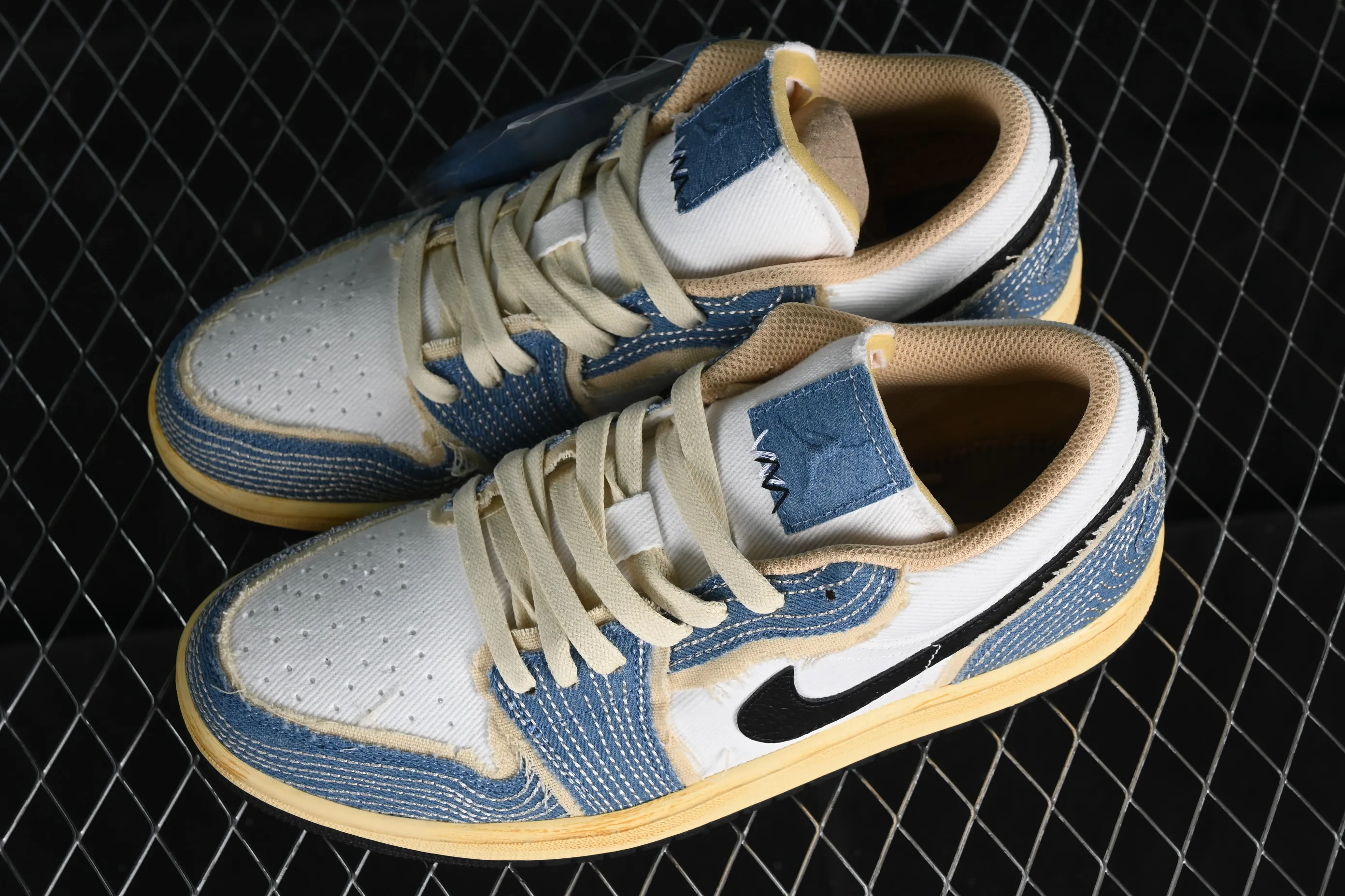All categories Air Jordan Jordan series basketball shoes Air Jordan 1 Low Air Jordan 1 Low SE "WRMK" AJ1 Joe 1 Sashiko embroidery low-top cultural casual sneakers FN7670-493